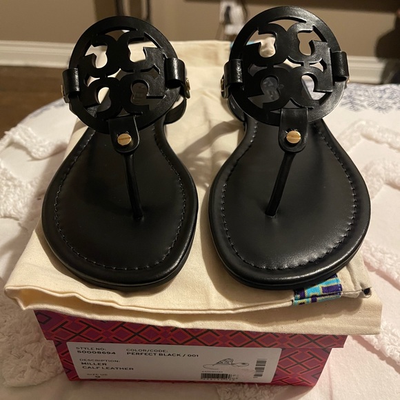 Tory Burch Shoes - Brand new black Tory Burch sandals size 9